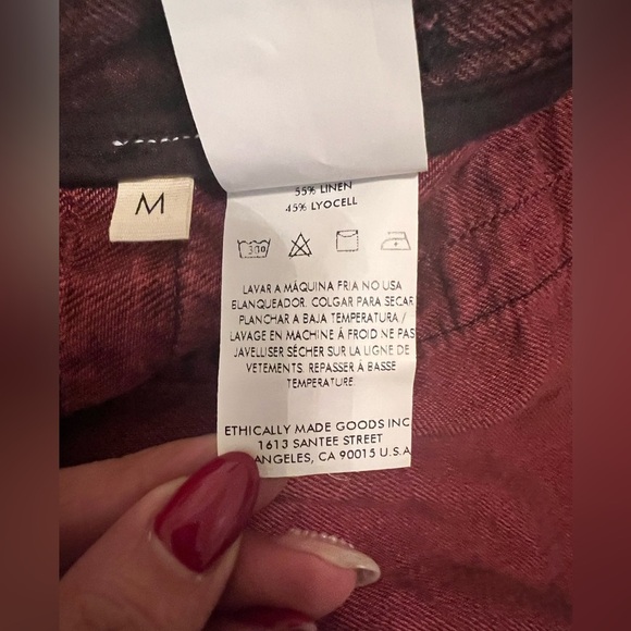 Etica Larsen Utility Jumpsuit, size Medium, red washed denim. NWOT - Picture 8 of 16